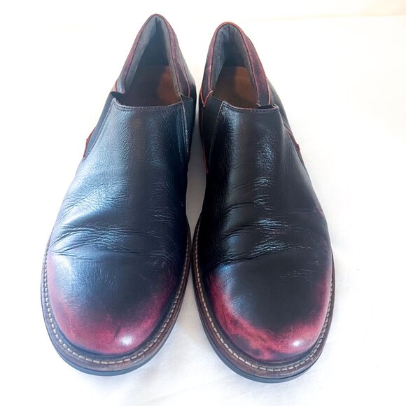 Naot Director Handcrafted Black Burgundy Fade Leather Loafers  EU 47 US men\'s 14 main image 13